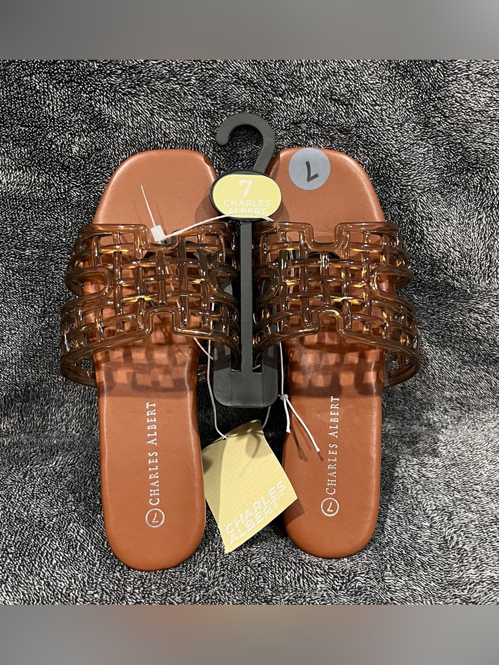Charles Albert women’s Slide Sandals brown size 7